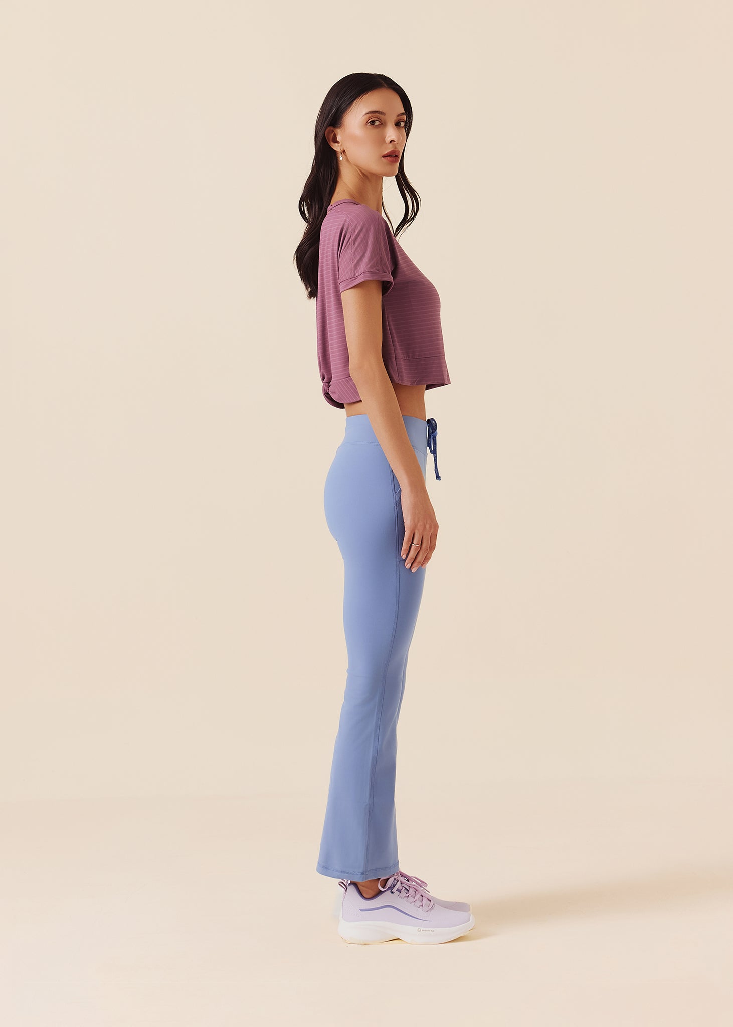 Women Gym Flare Pants - Ice Blue - 4