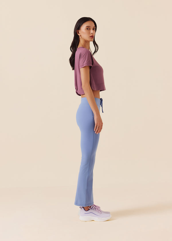 Women Gym Flare Pants - Ice Blue - 4