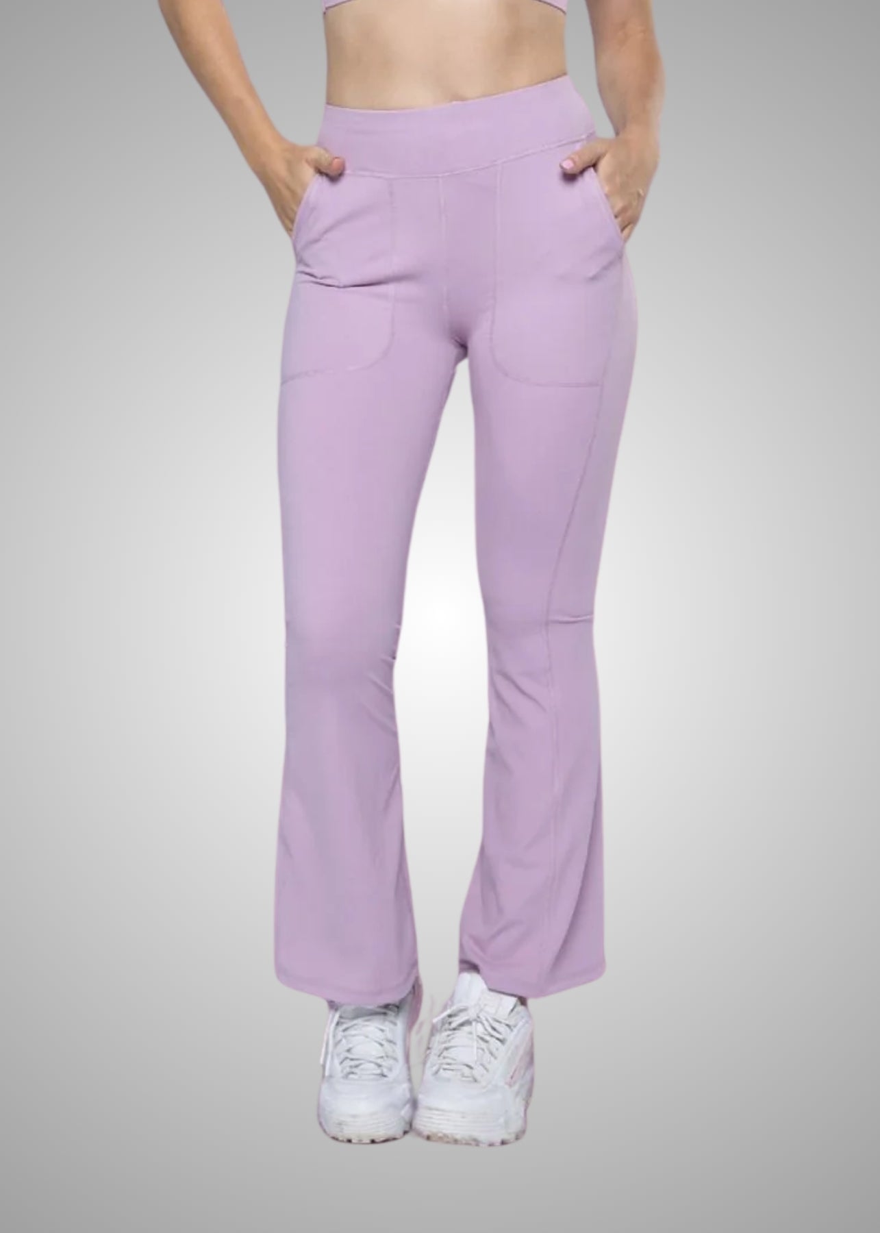 Women Gym Flare Pants - Lavender - 1
