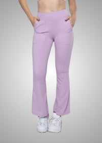 Women Gym Flare Pants - Lavender - 1