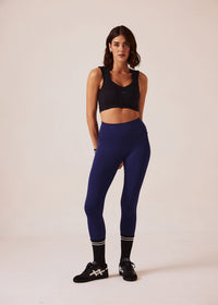 Women Gym-to-Yoga High Waist Leggings - Navy - 2