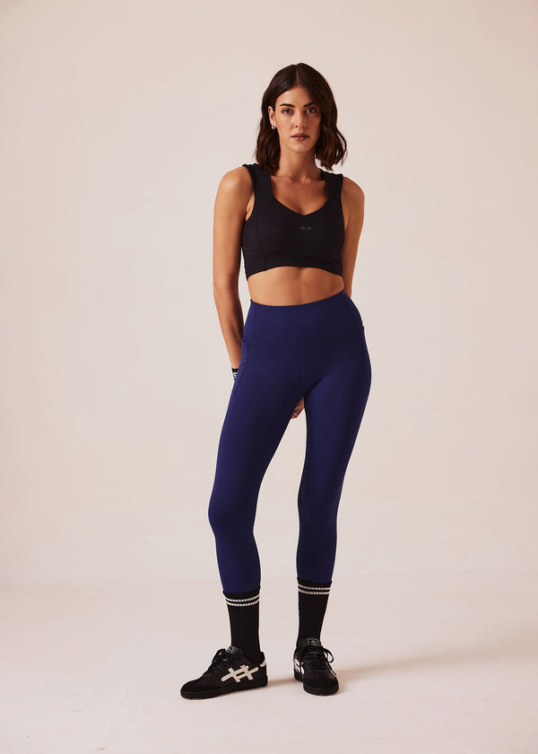 Women Gym-to-Yoga High Waist Leggings - Navy - 2