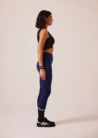 Women Gym-to-Yoga High Waist Leggings - Navy - 4