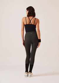 Women Gym-to-Yoga High Waist Leggings - Olive - 6