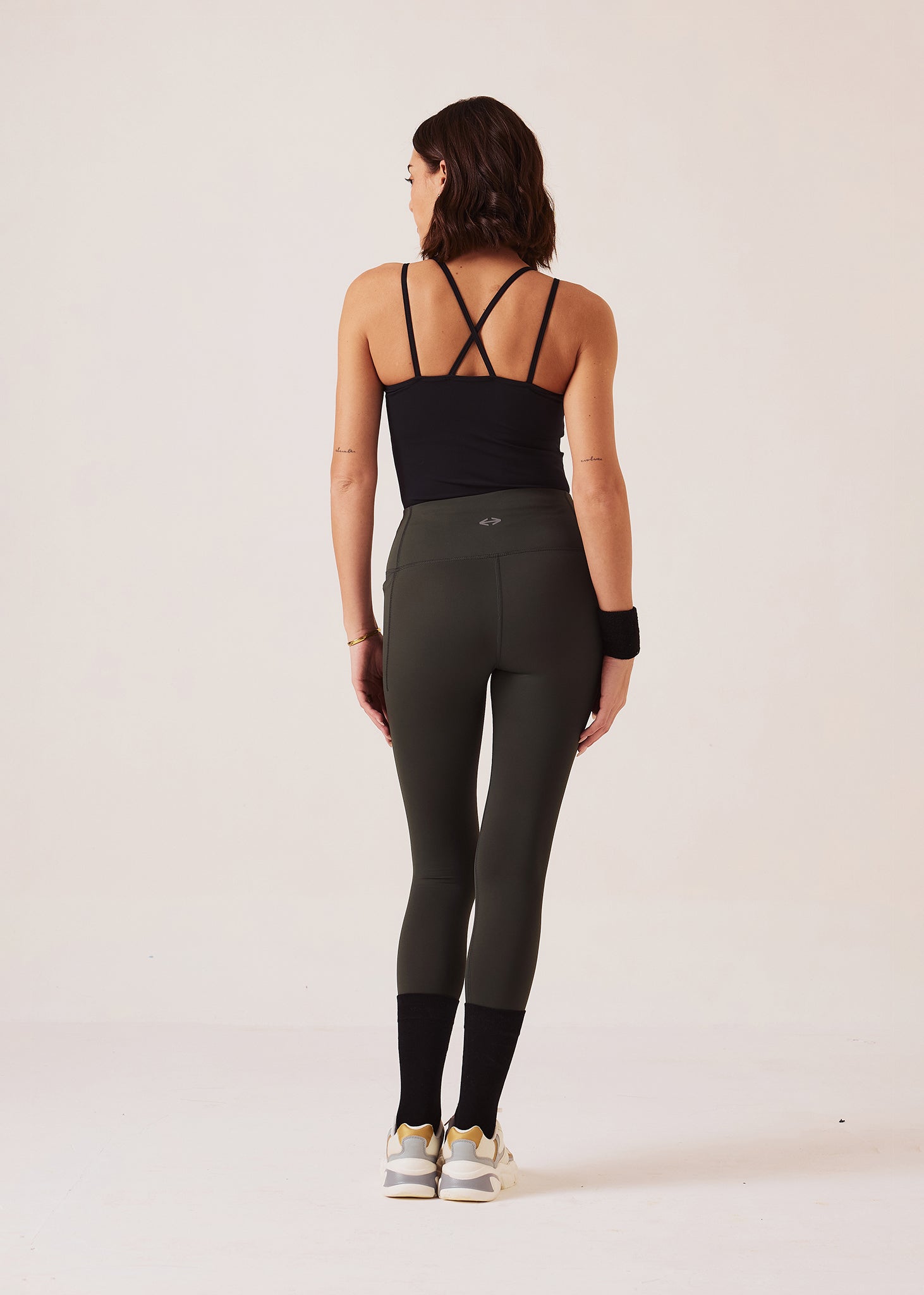 Women Gym-to-Yoga High Waist Leggings - Olive - 6