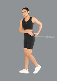 Women Multi Pocket Tights Black - 3