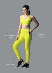 Sculting Silhouette StrchFlex Leggings - Neon Green - 2