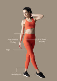 Sculting Silhouette StrchFlex Leggings - Orange - 3