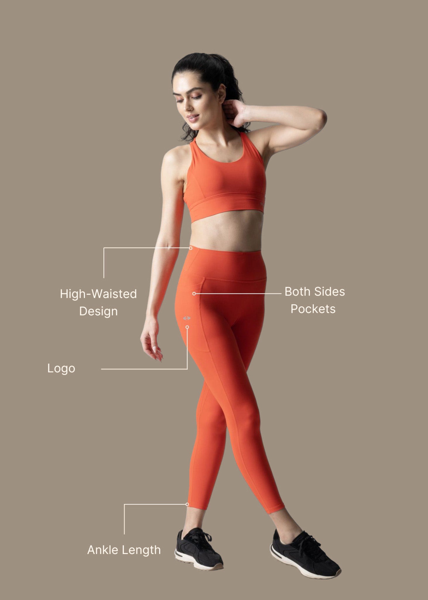 Sculting Silhouette StrchFlex Leggings - Orange - 3