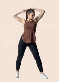 Women Flexible Fit Top - Brown - 3