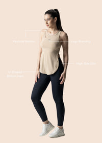 Women Flexible Fit Top - Beige - 3