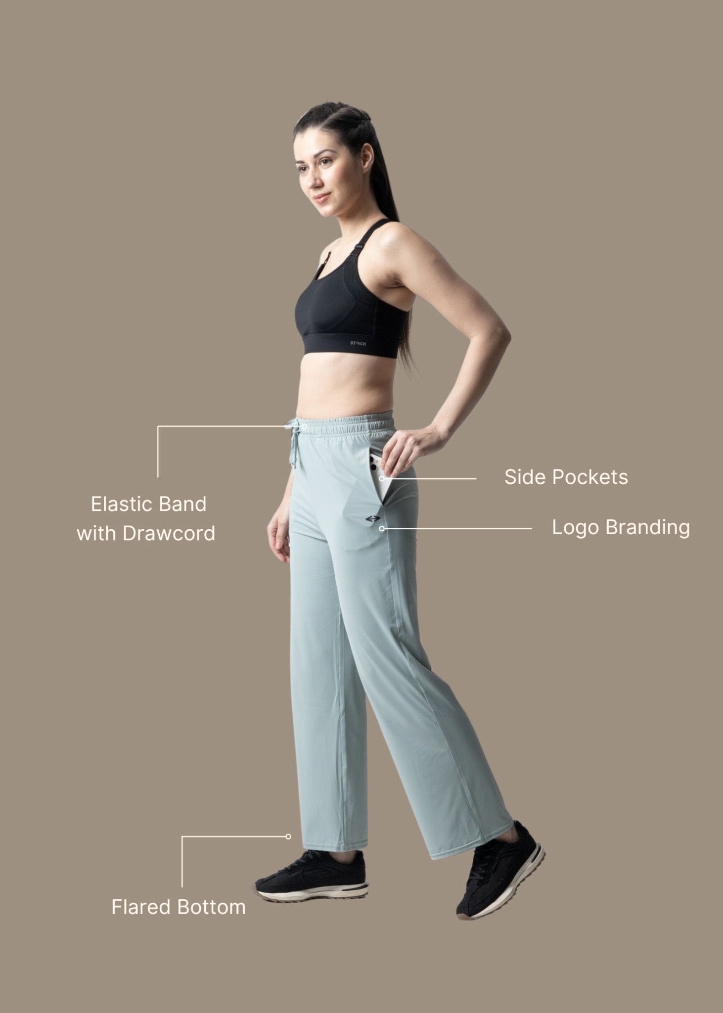 Women Straight Fit Pants - Mint Green