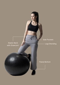 Women Straight Fit Pants - Purple Grey - 3