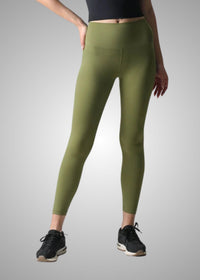 Women Slim Fit Leggings - Olive - 1