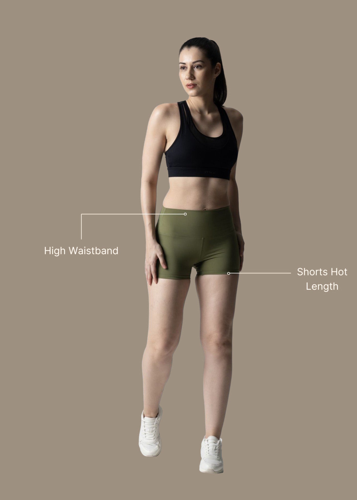 Women Cycling Shorts - Olive - 3