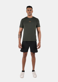 Men Breathable Mesh Panel Tshirt Army Green - 3