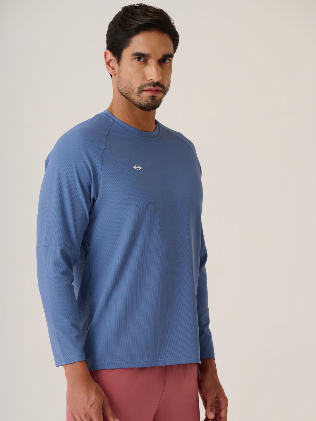 Men Full Sleeve Performance Tee - AirforceBlue