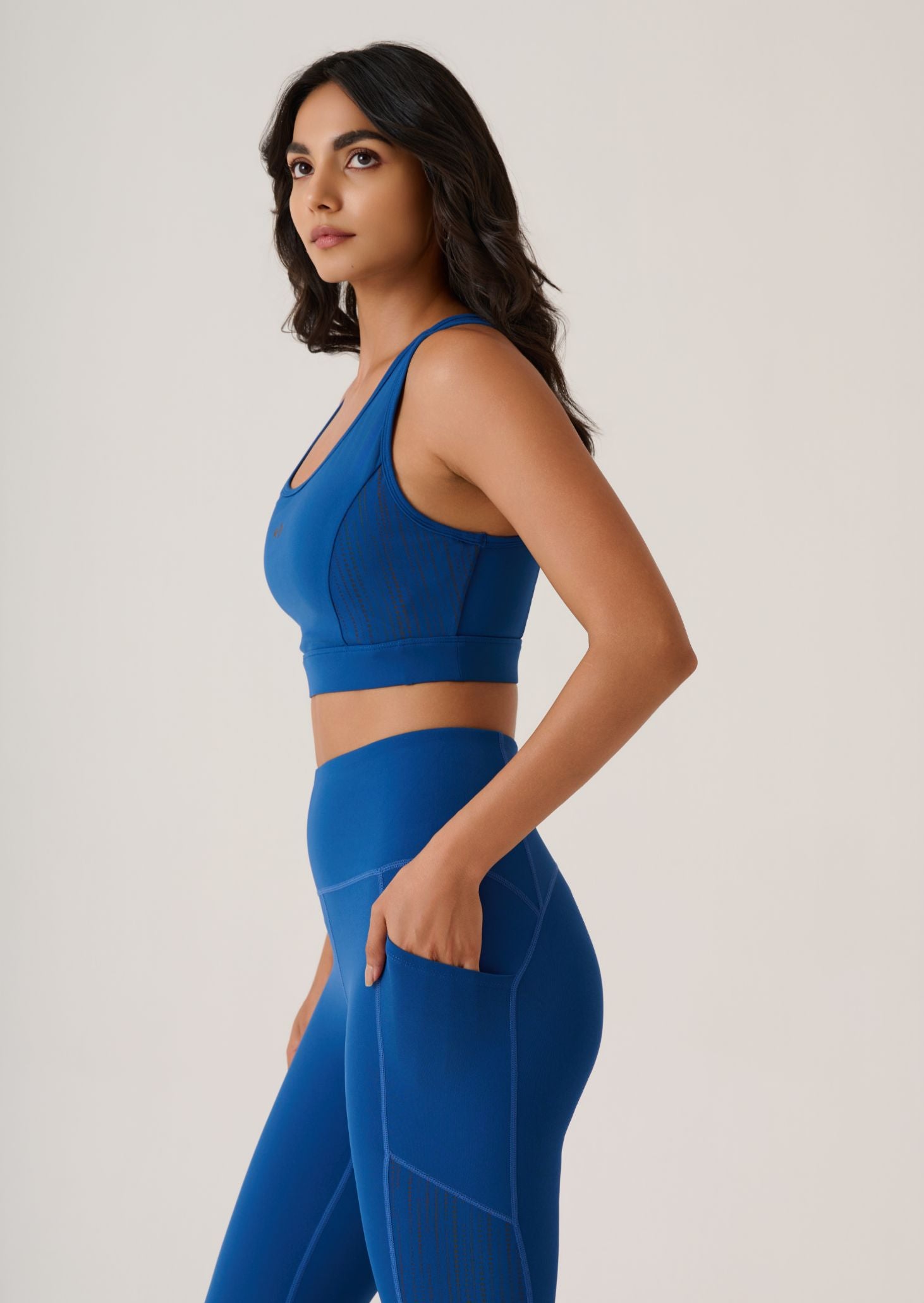 Reflective High Impact Sports Bra-Dodger Blue