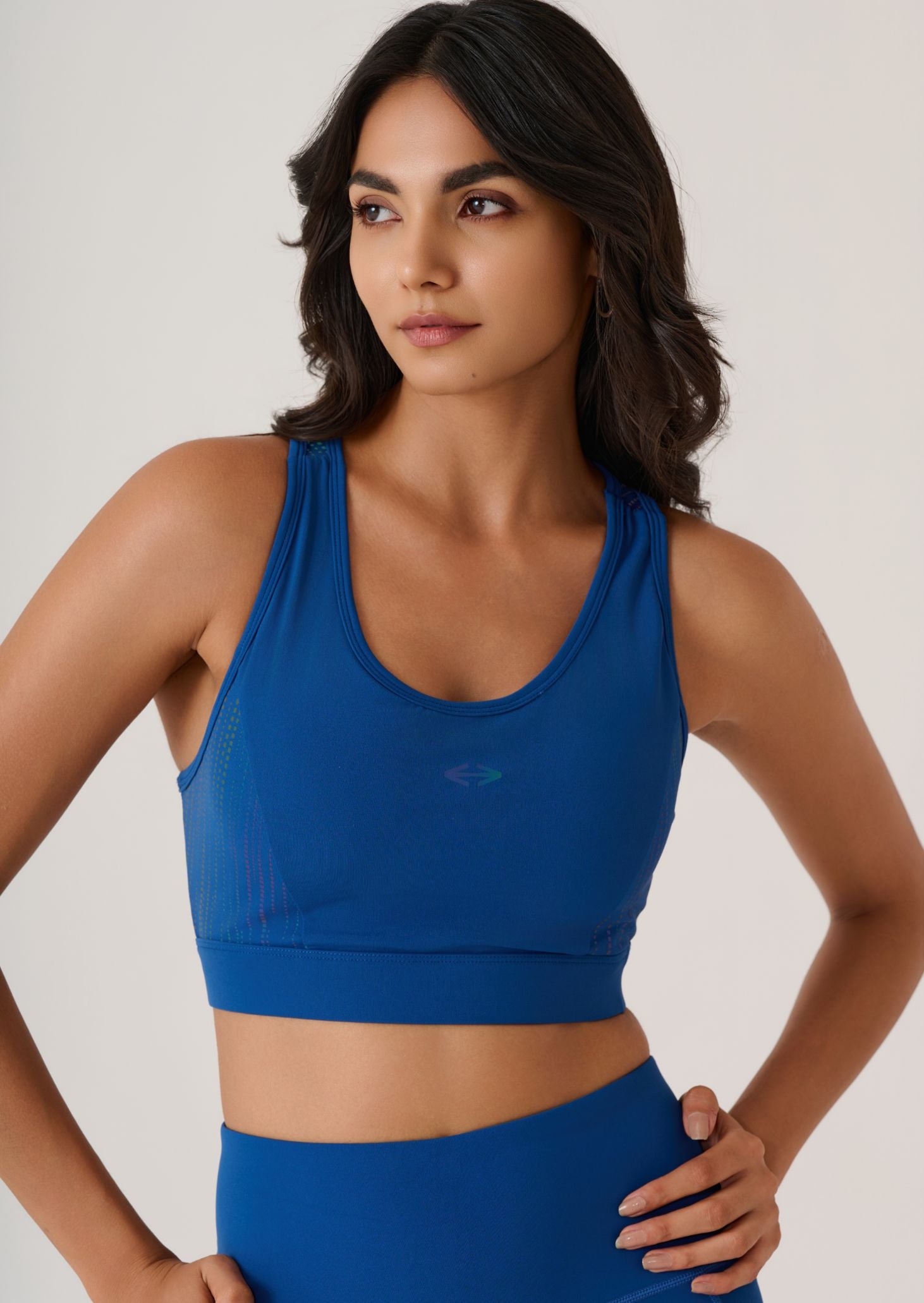Reflective High Impact Sports Bra-Dodger Blue