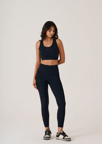 Reflective High Performance Leggings- Slim Fit - Jet Black