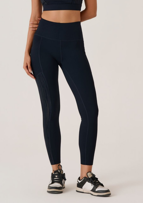 Reflective High Performance Leggings- Slim Fit - Jet Black