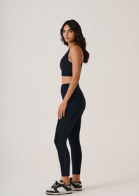 Reflective High Impact Sports Bra - Black