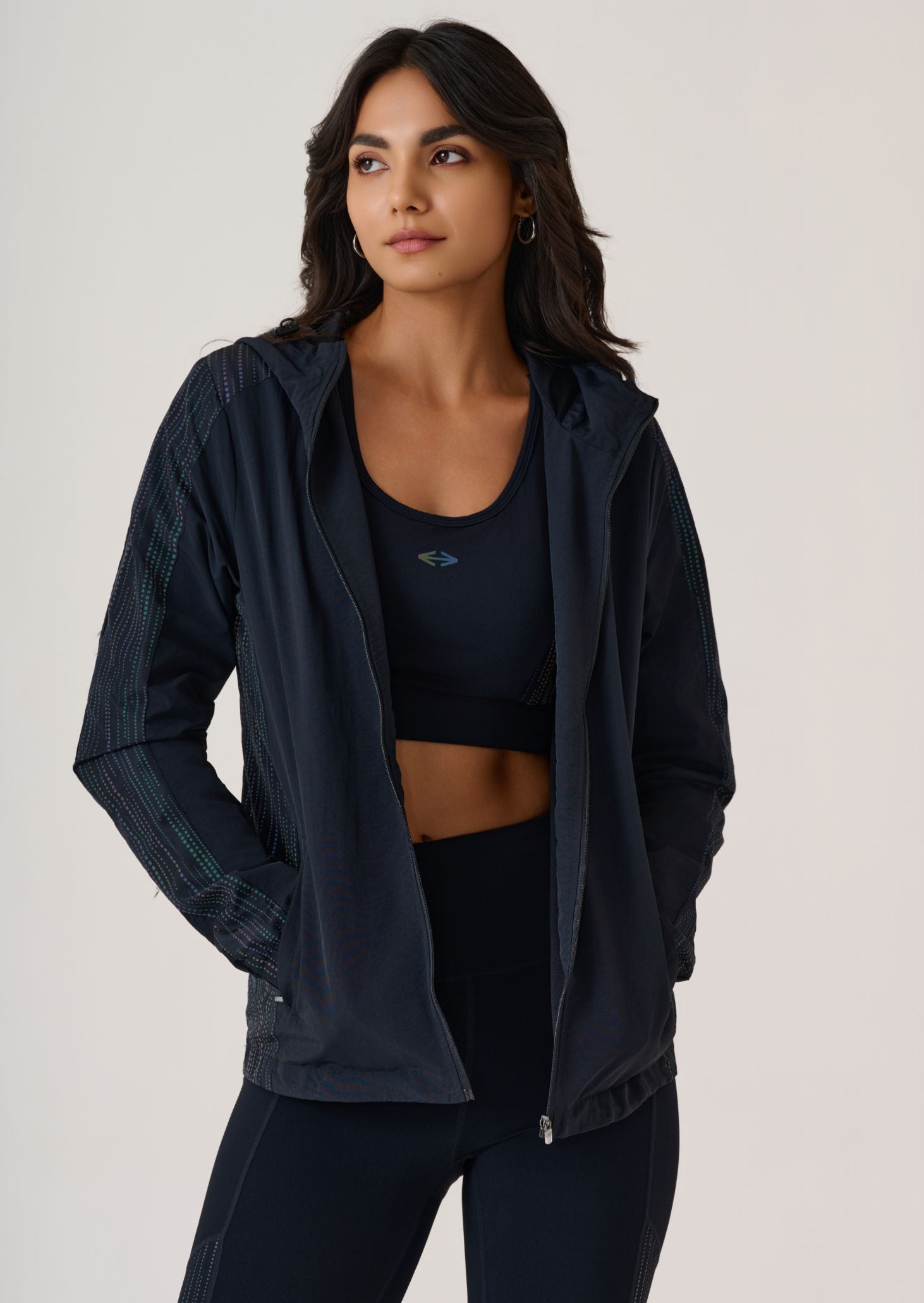 Reflective Athlete Jacket - Jet Black