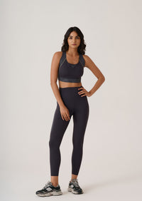 Bonded Anti-Roll Waistband Leggings - Slim Fit - Jet Black