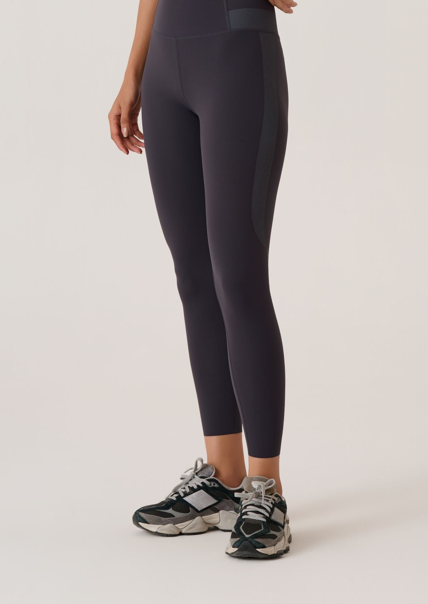 Bonded Anti-Roll Waistband Leggings - Slim Fit - Jet Black
