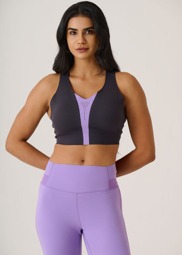 CoreActive Bonded Sports Bra-Jet Black