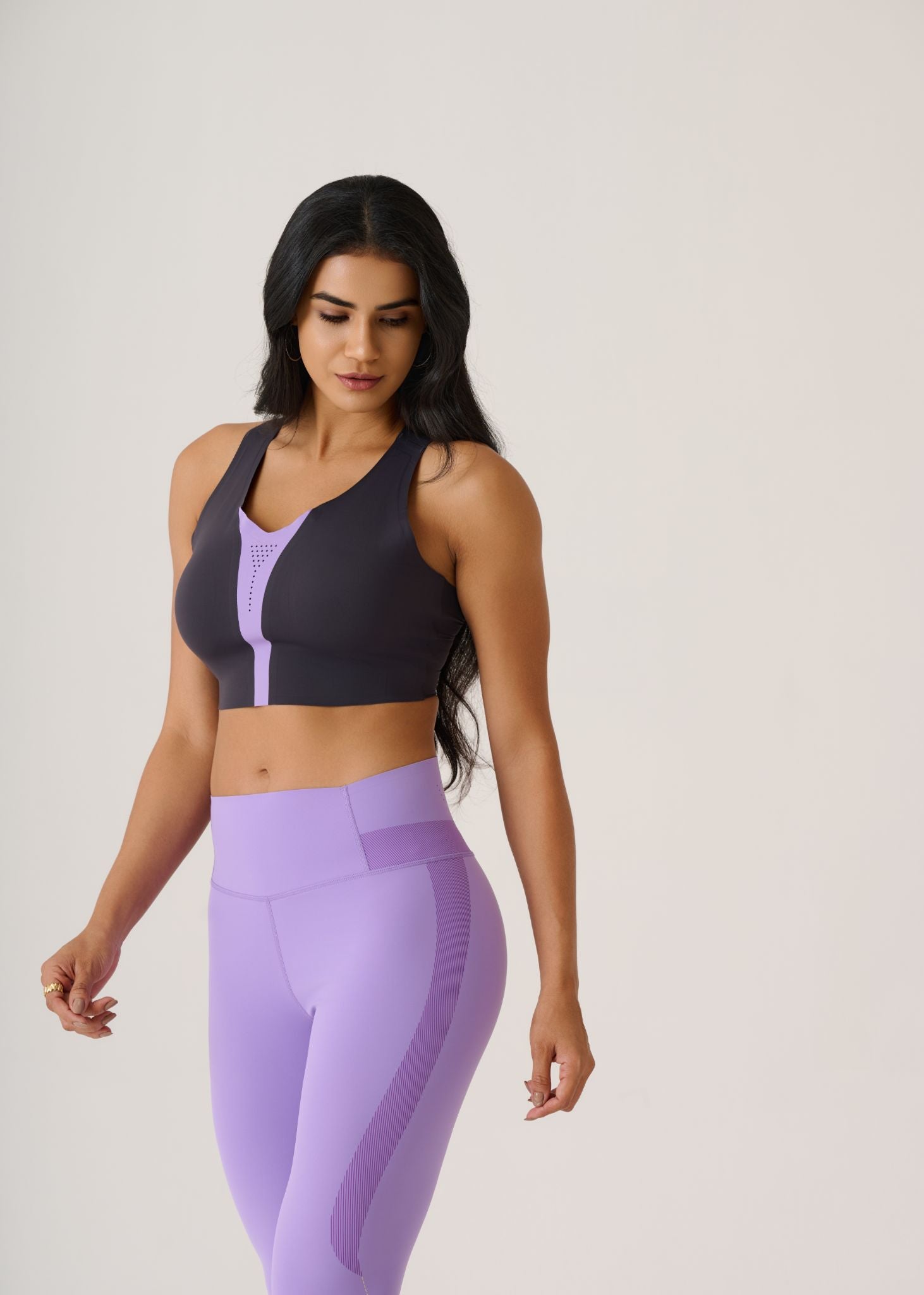 CoreActive Bonded Sports Bra-Jet Black
