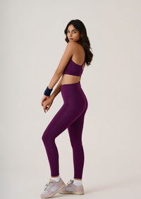 Cross Back Sports Bra-Midnight Purple