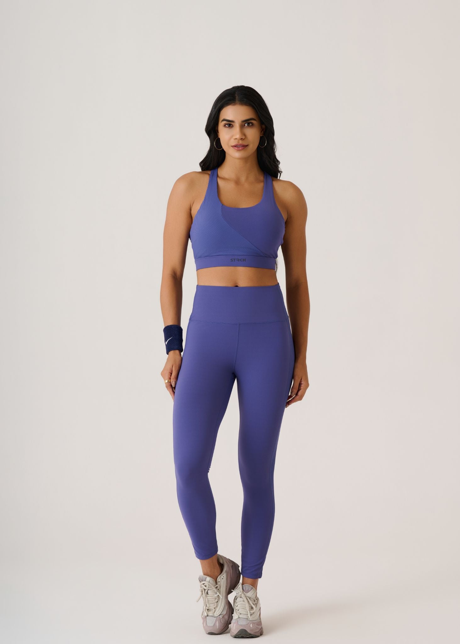Cross Back Sports Bra-Skipper Blue