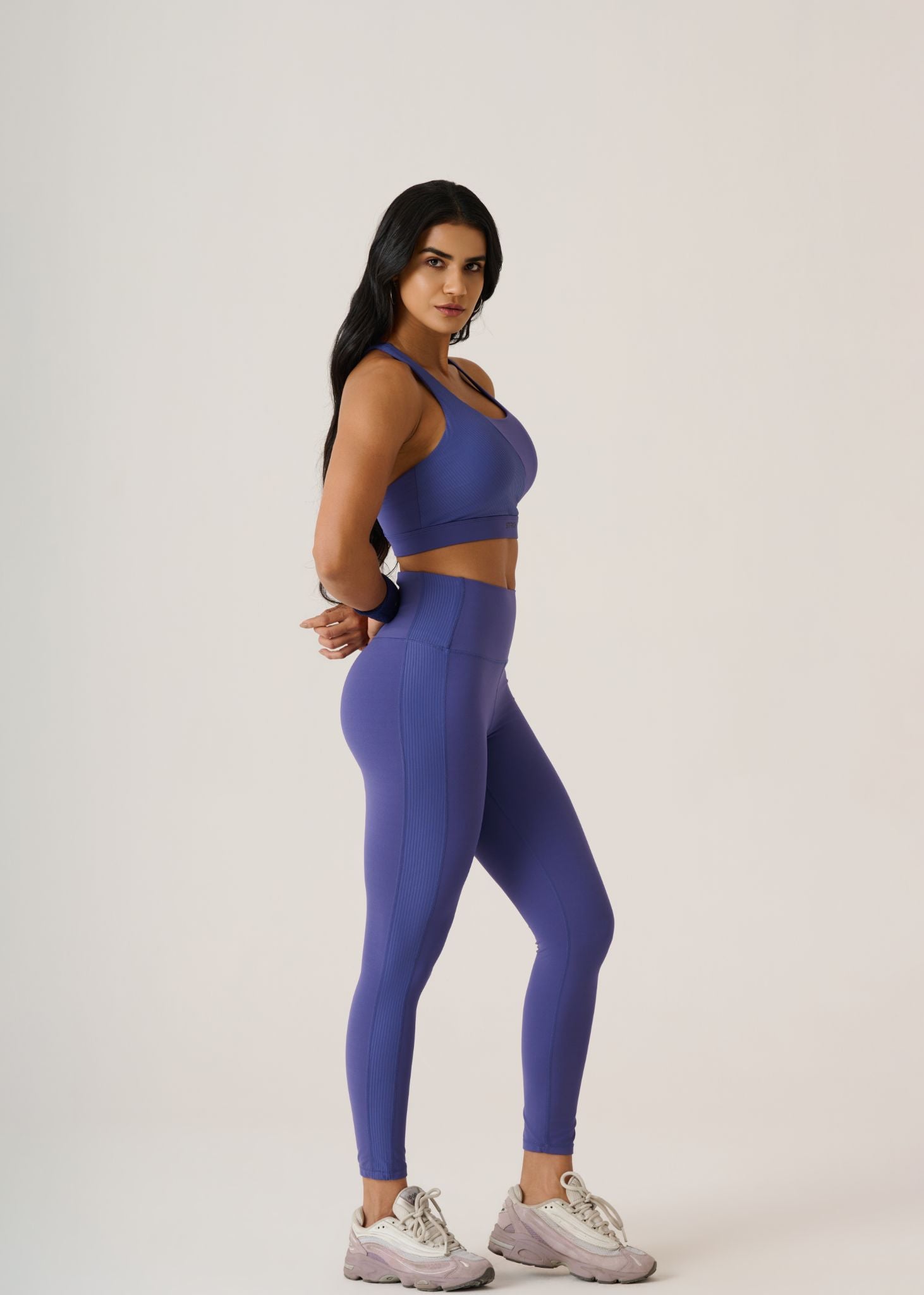 Cross Back Sports Bra-Skipper Blue