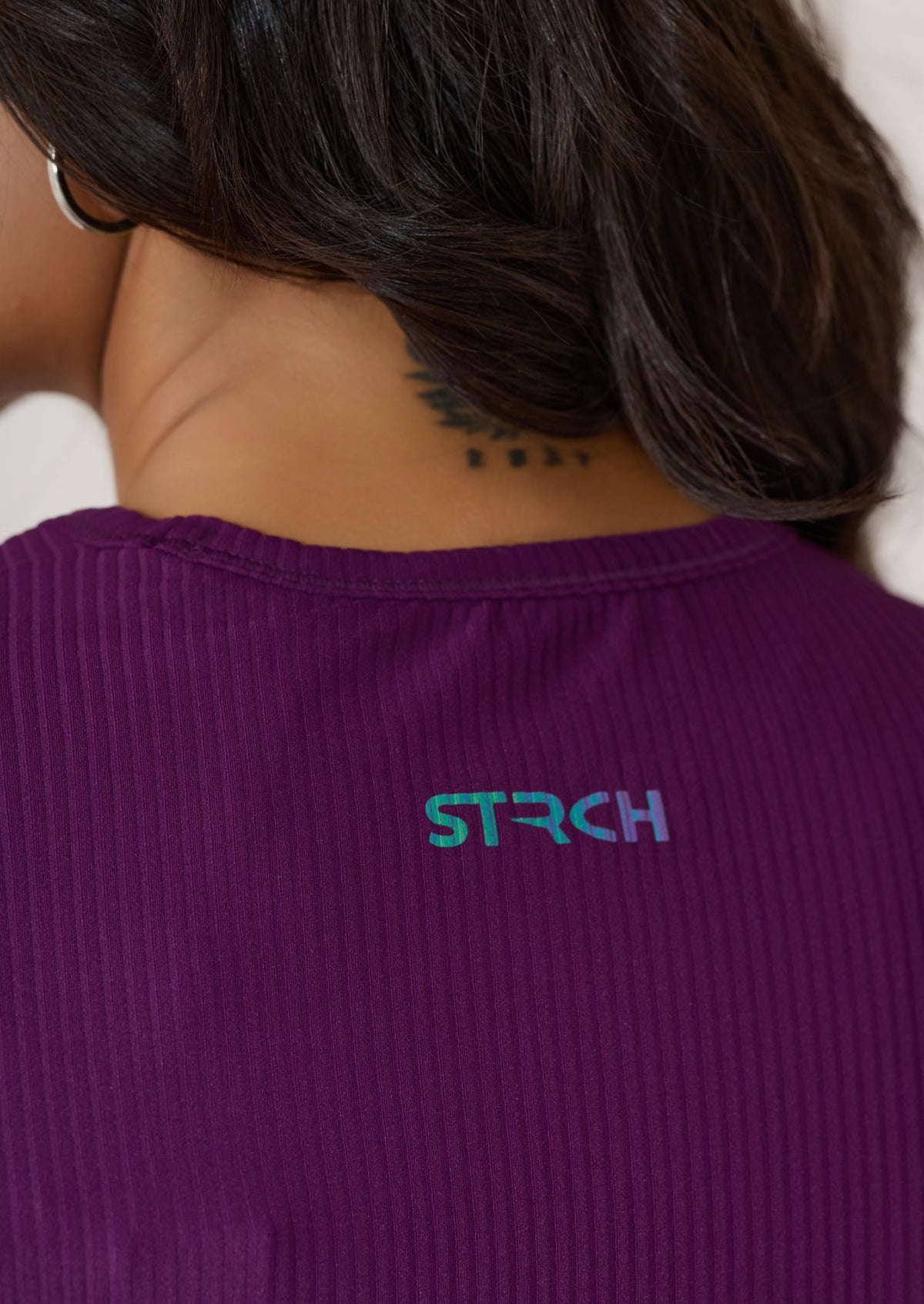 Full Sleeves Ribbed Top-Midnight Purple