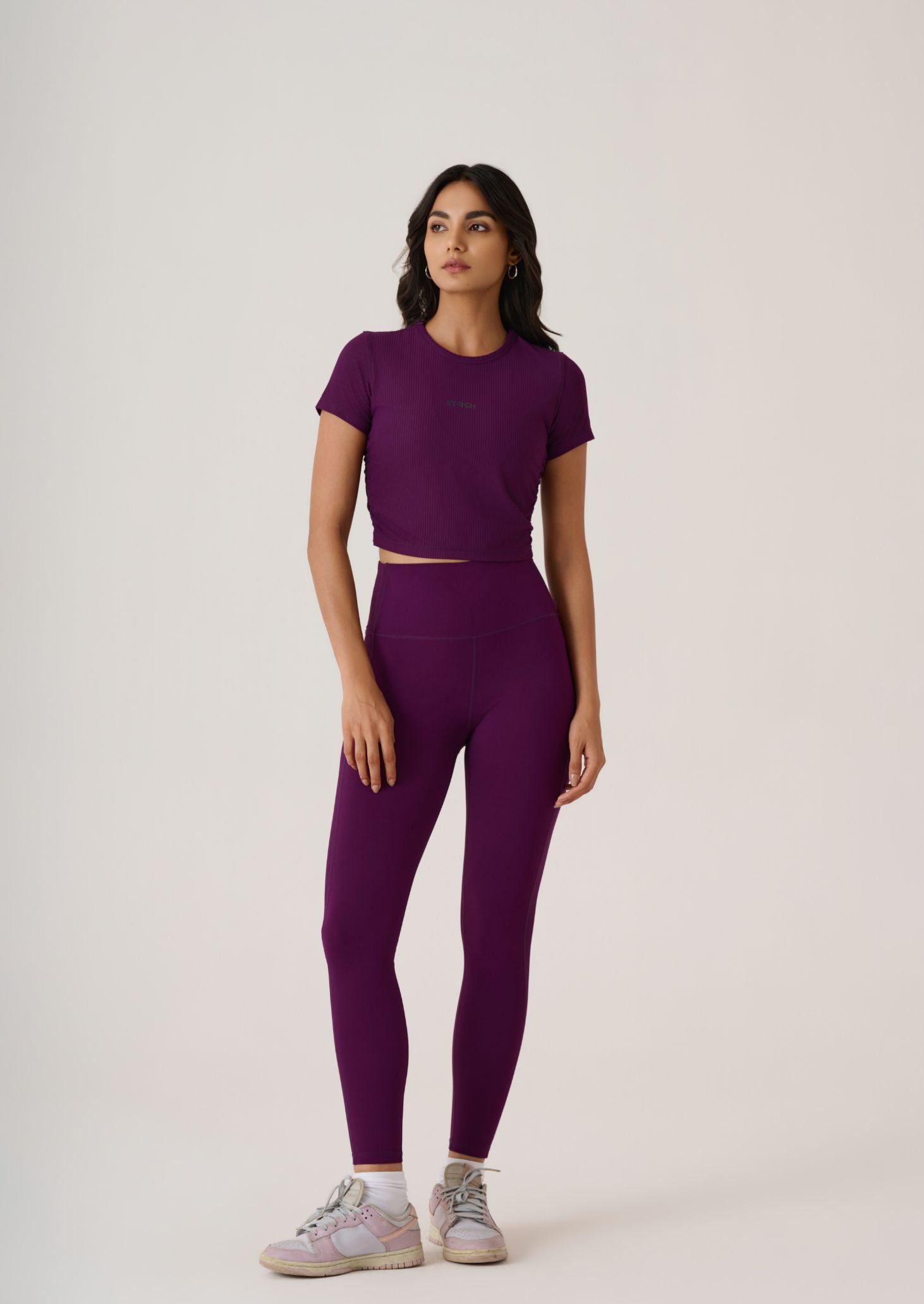 PlayCore Ribbed Tee-Midnight Purple