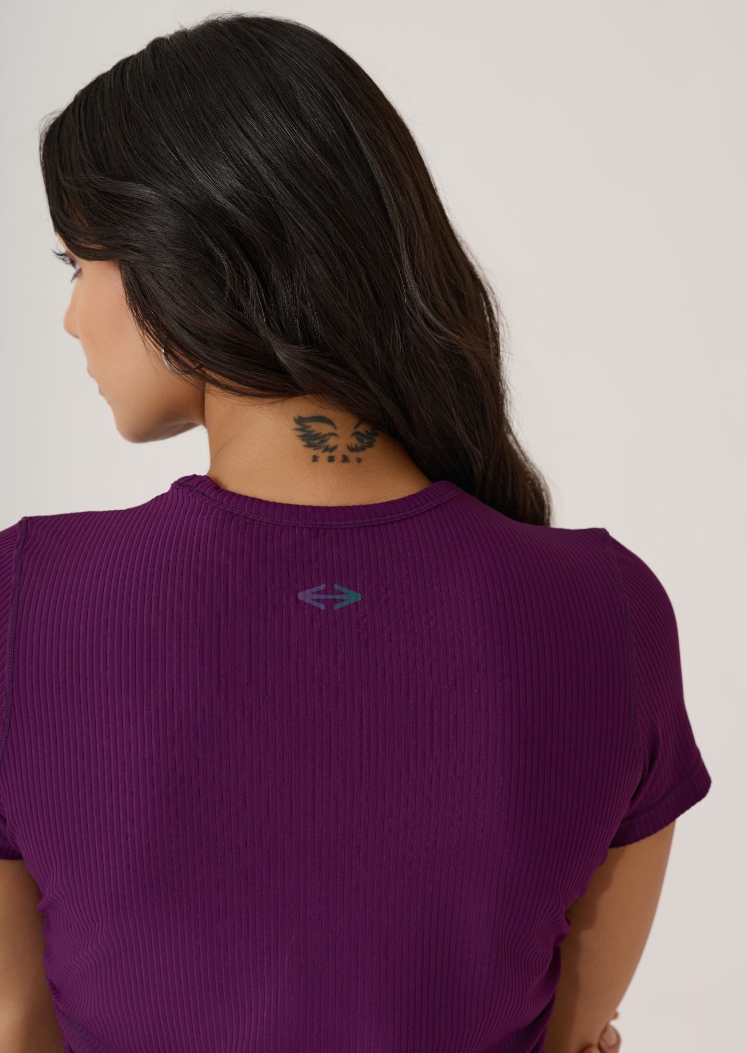 PlayCore Ribbed Tee-Midnight Purple