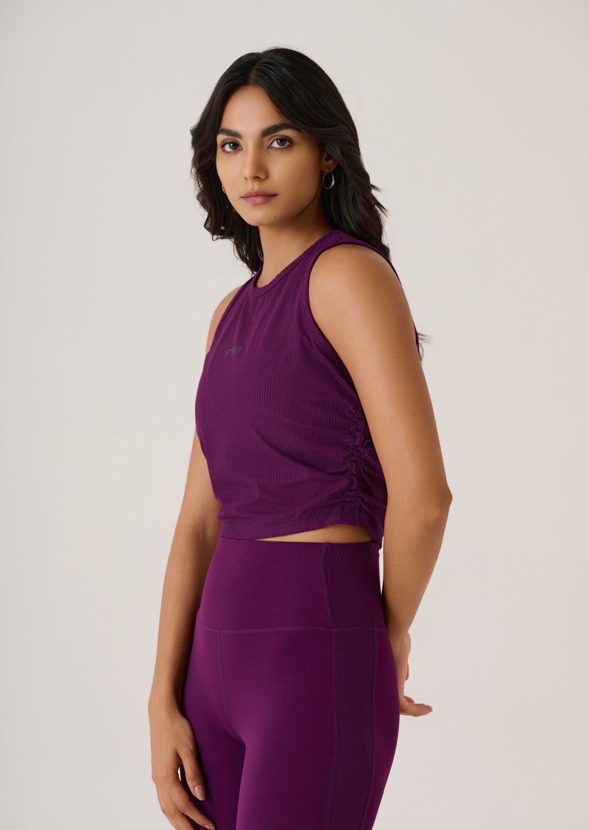 PlayCore Ribbed Tank-Midnight Purple