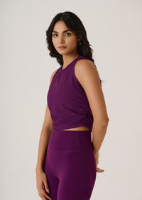 PlayCore Ribbed Tank-Midnight Purple
