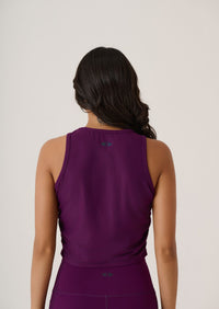 PlayCore Ribbed Tank-Midnight Purple
