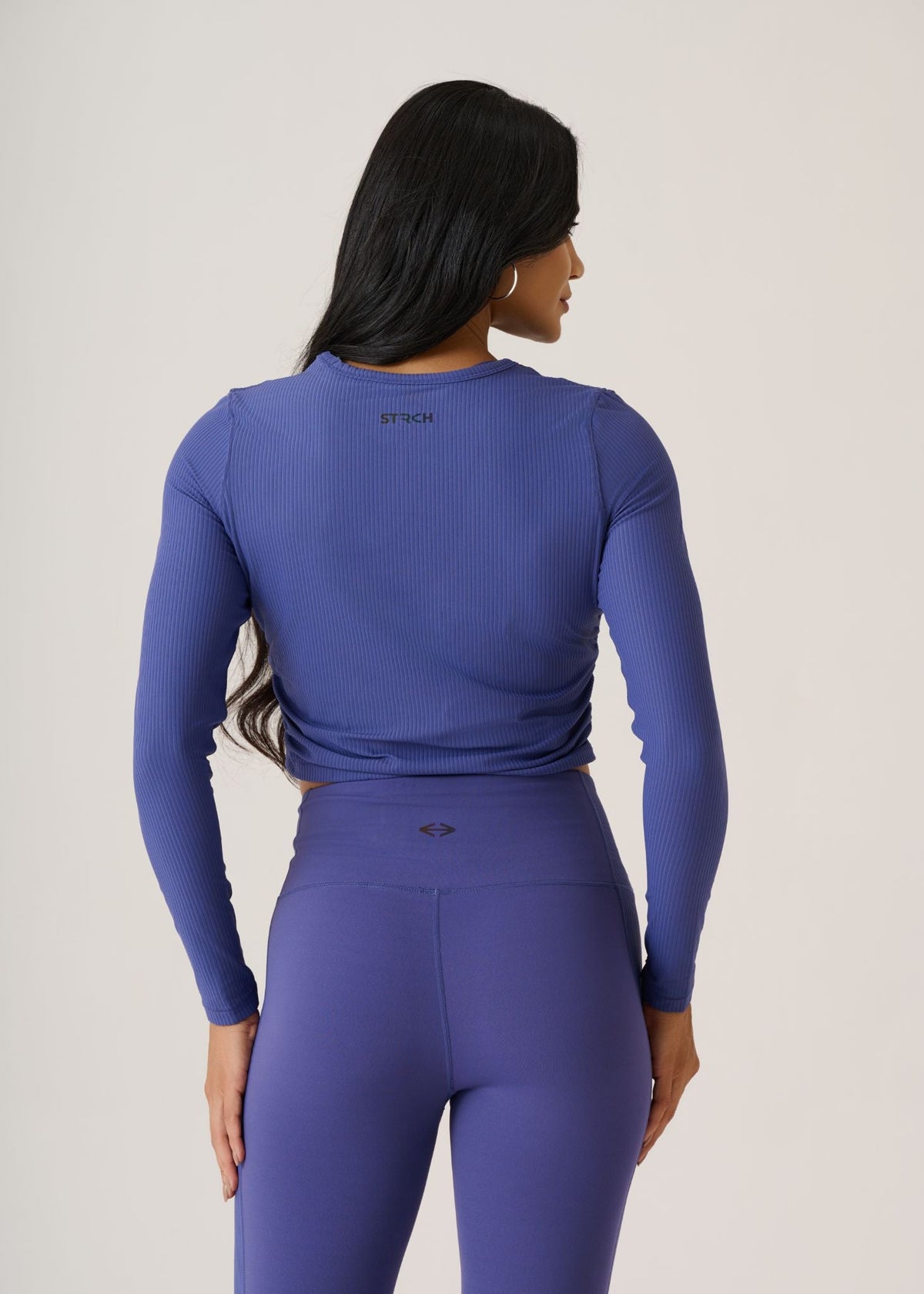 Full Sleeves Ribbed Top-Skipper Blue