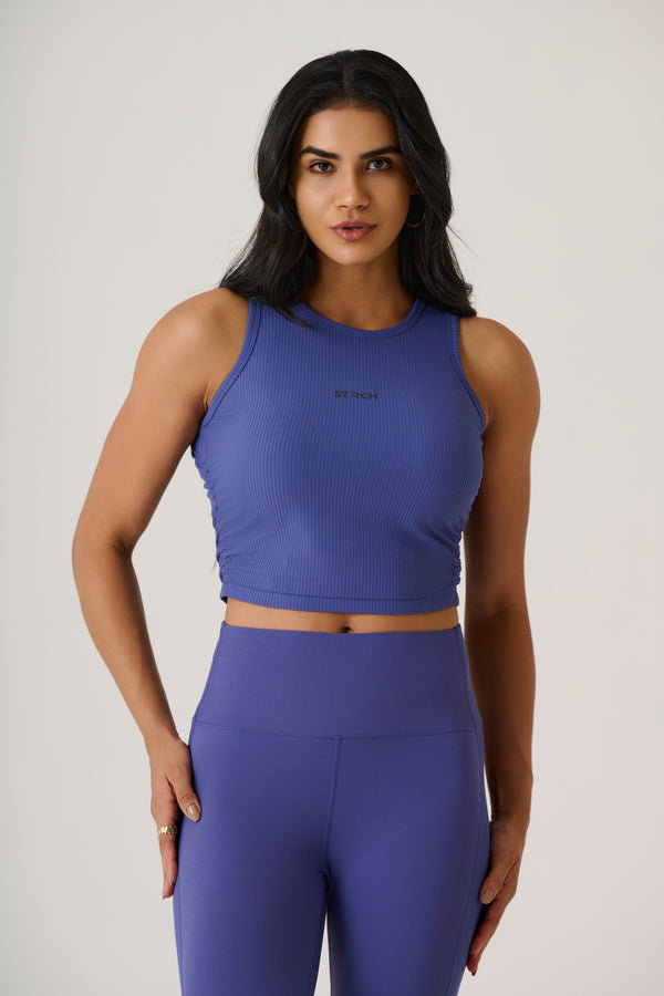 PlayCore Ribbed Tank-Skipper Blue