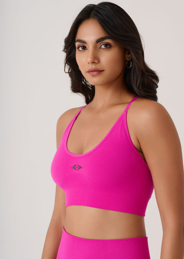 Ultimate Yoga Studio Sports Bra - Hot Pink