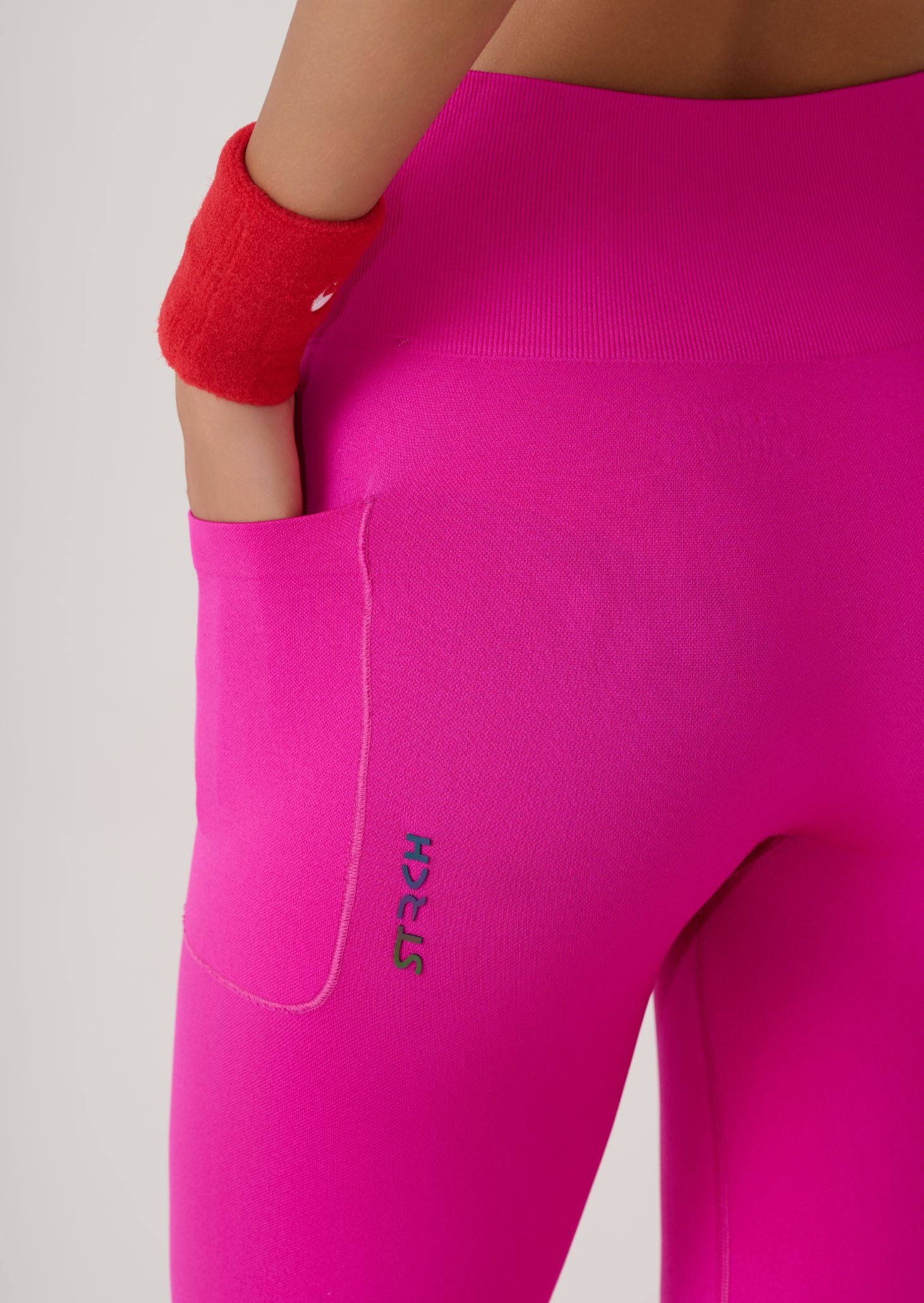 Criss Cross Flare Leggings - Slim Fit - Hotpink