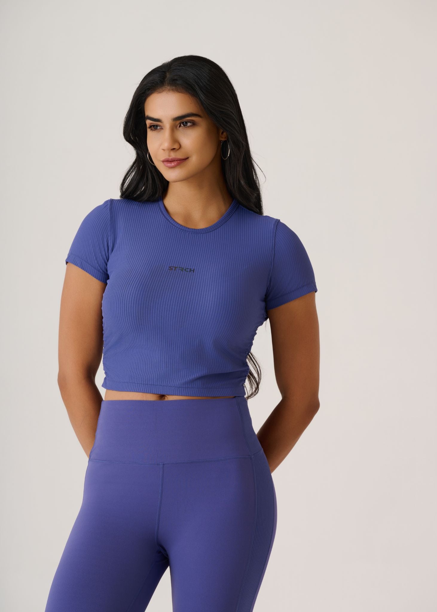PlayCore Ribbed Tee-Skipper Blue