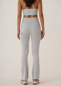 Criss Cross Flare Leggings - Slim Fit - Grey