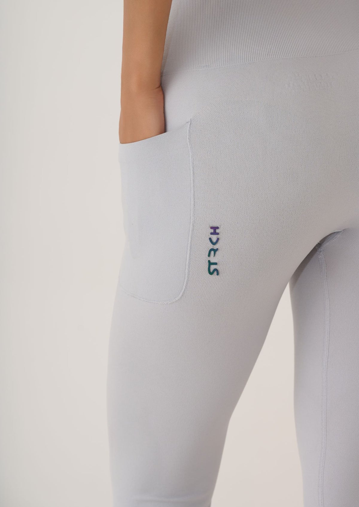 Criss Cross Flare Leggings - Slim Fit - Grey