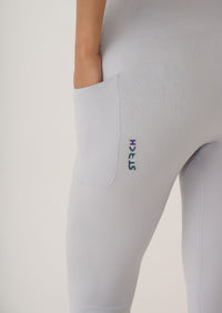 Criss Cross Flare Leggings - Slim Fit - Grey