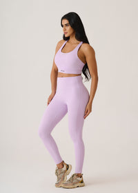 Cross Back Sports Bra-Mauve