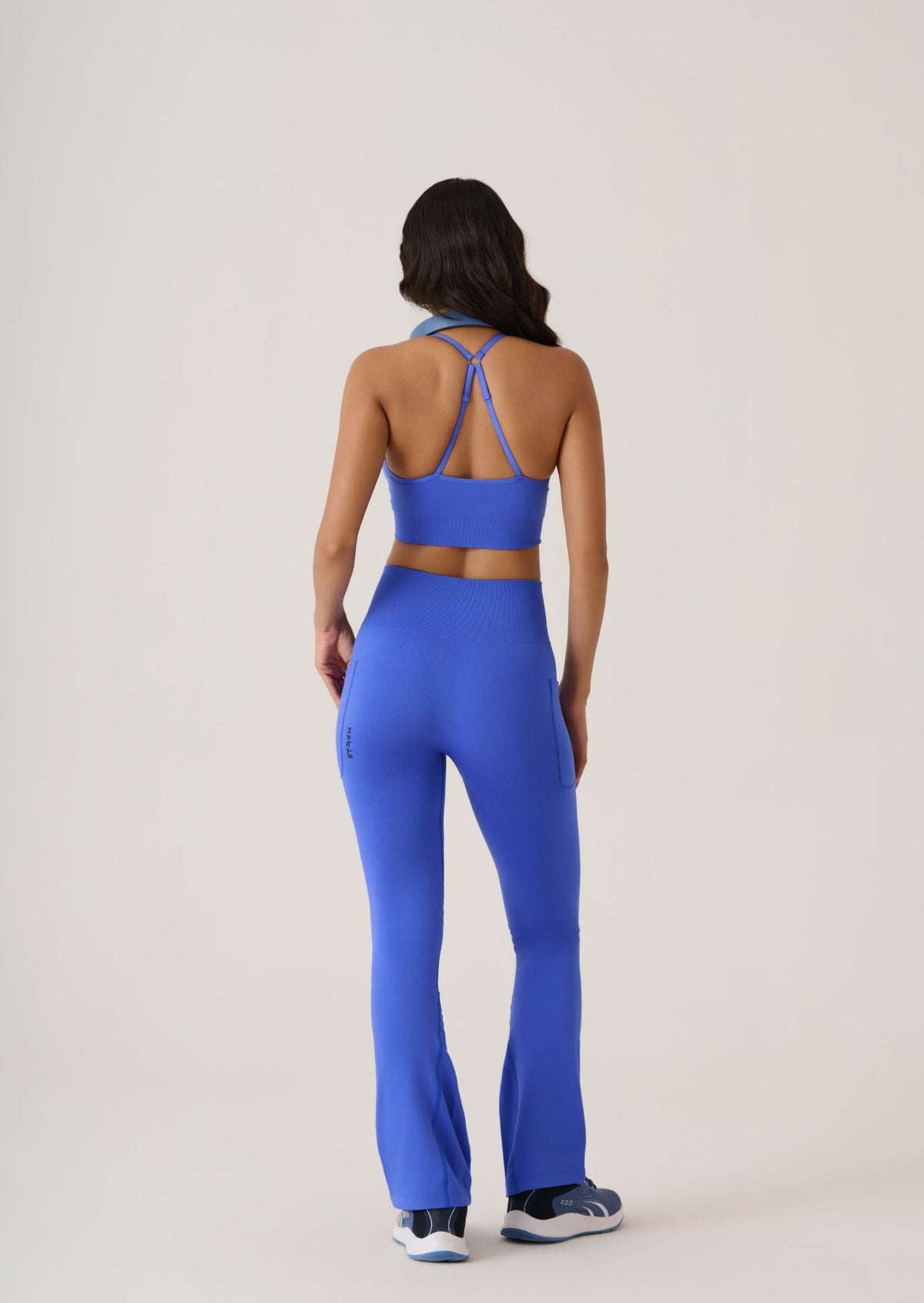 Criss Cross Flare Leggings - Slim Fit - Periwinkle